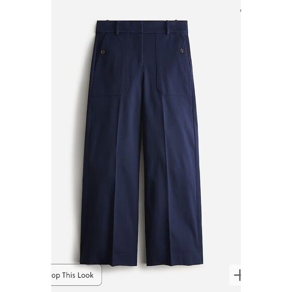 NWT J Crew Sydney wide-leg pant in bi-stretch cotton blend Size 6T $98